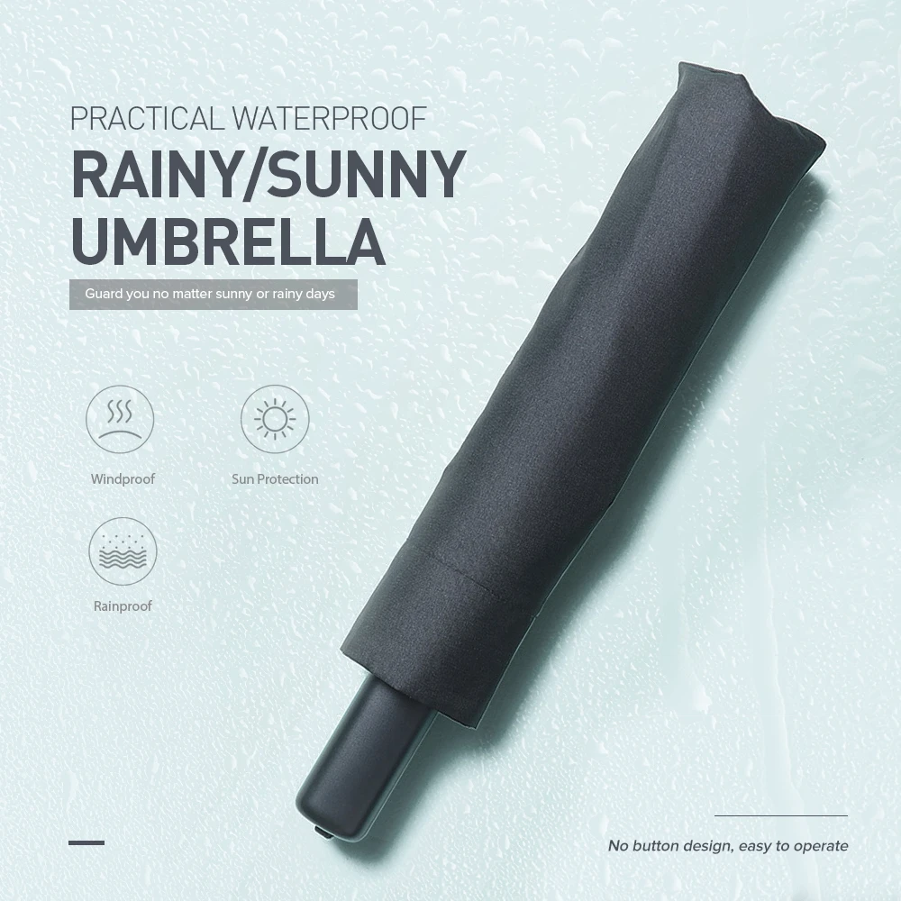 

2019 Original Folding Umbrella Aluminum Alloy Tube Practical Waterproof Sun Protection Umbrella Rainy And Sunny Travel Umbrella