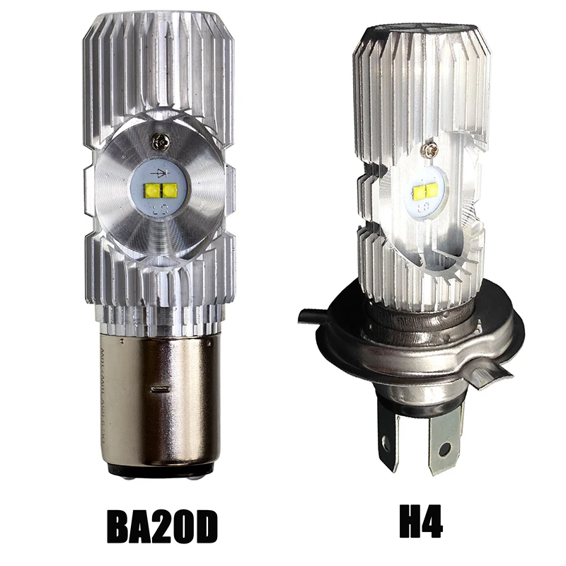 BA20D HS1 P43T H6 TWO Three 2 3 Clam socket Wide Voltage led Motorcycle LED Headlight 1400LM High Low Beam Universal Motorbike Bulb Headlamp For Ducati KTM Aprilia Triumph Honda Motorbike Moped Scooter Lights (1)