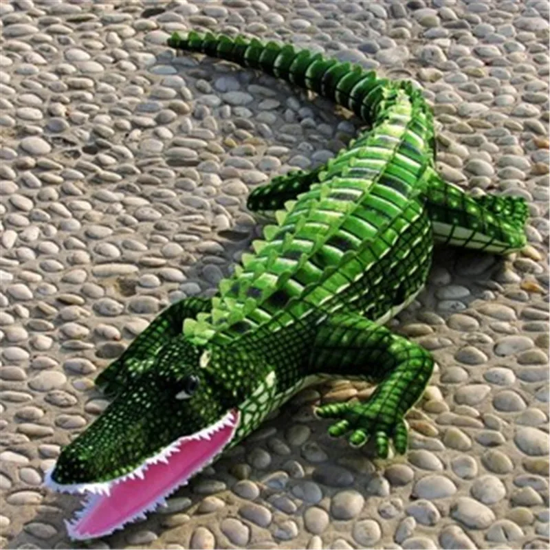 Green Crocodile Soft Hand Warm Plush Toy Stuffed Animal Cushion Sleeping Pillow