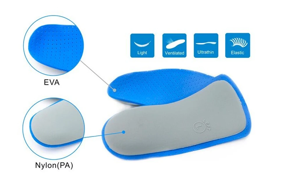 Springyard нейлон+ EVA ортопедические стельки Плоскостопие Арка Поддержка подкладка для обуви на половину стопы дышащая стабильный для Для мужчин Для женщин Уход за ногами