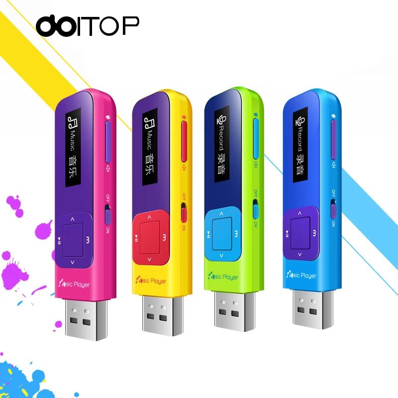 DOITOP Q1 MP3 Lossless Mini Radio MP3 Player FM Recording Function 8GB