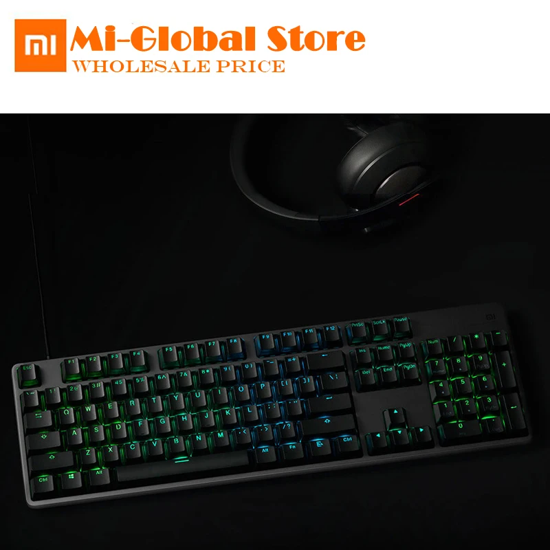 

original xiaomi mijia gaming keyboard 104 Keys RGB colored backlight Aluminum alloy Upper cover 32-bit ARM fast speed USB wired