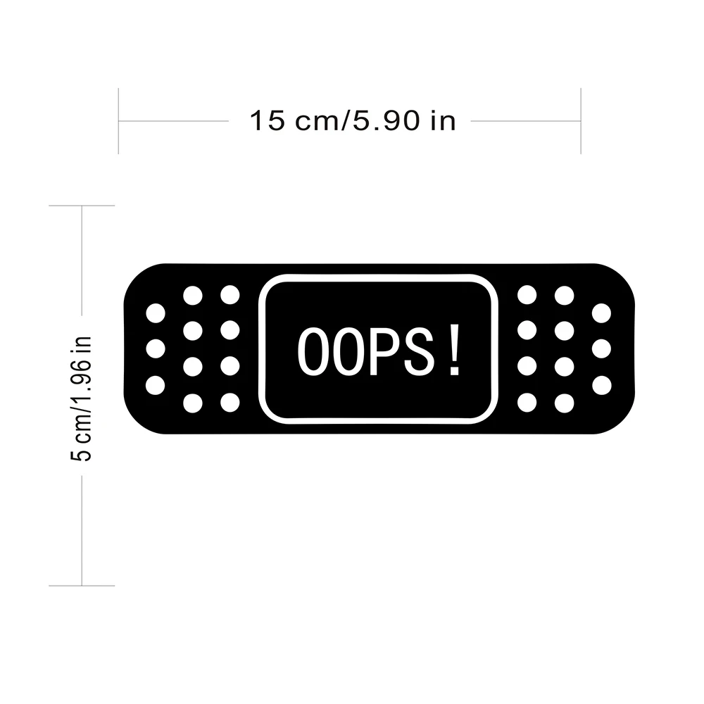Rylybons 15*5 см Новый OOPS! Лента помощи JDM для автомобильного бампера наклейки и кузова