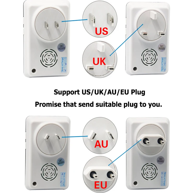 Saful водонепроницаемый беспроводной дверной звонок EU/US/UK/AU штекер беспроводной звонок легко установить регулируемое внутреннее кольцо объем