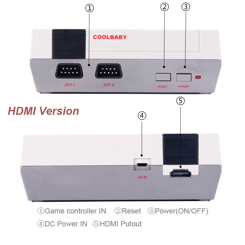 Ретро мини-игровая консоль HDMI/AV выход к ТВ Портативный игровой плеер встроенный 600 классические игры с геймпадом