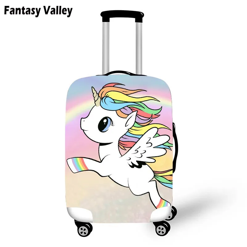 Rainbow Cloud Unicorn Travel Luggage Protective Cover Women Cute bagages Cover Girls Cartoon