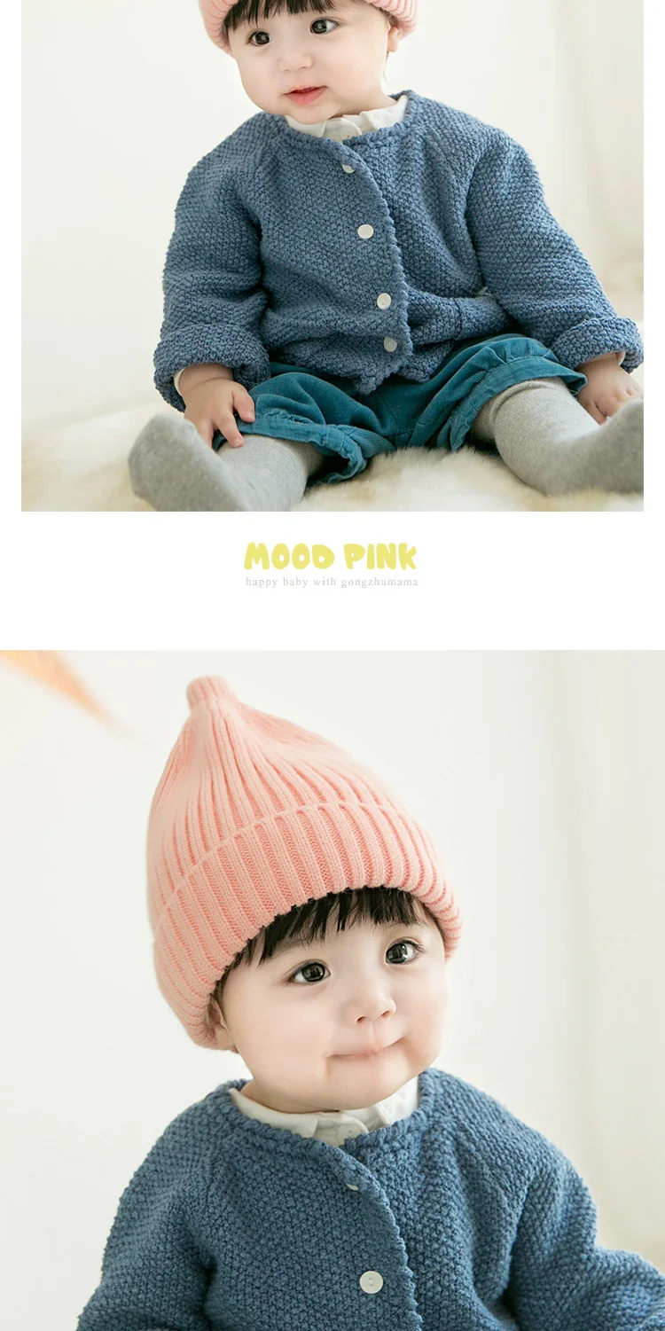 Newborn Baby Knitted Hat Baby Girl Boy Cute Winter Hats For Girls Warm Thick Caps Child Beanies Kids Hat For 3-12 Month GH661