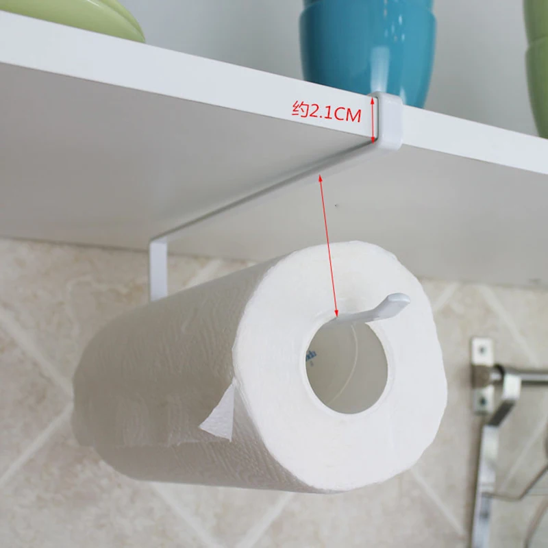 Wall Mounted Kitchen Cupboard Towel Rack Toilet Paper Holder Wall Mounted Kitchen Cupboard Towel Rack Toilet Paper Holder Bathroom Roll Hand Suction Tissue In Storage Holders Racks