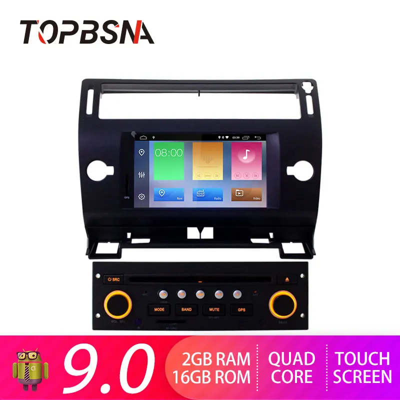 

TOPBSNA Car DVD Player For Citroen C4 Quatre Triumph 2004-2012 GPS navigation auto multimedia tape recorder headunit Audio WIFI