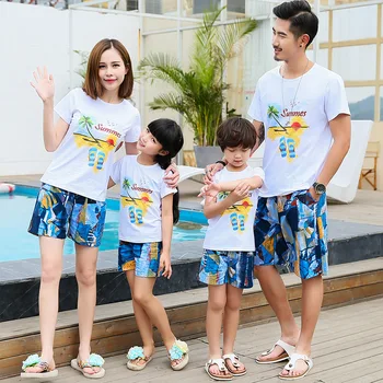 

Mama Mommy and Daughter Clothes Dad and Baby Shirts Matching Family Clothes Pajamas Couple Beach Clothing for Family Outfits