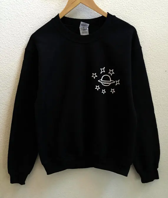 Planeta y estrellas sudadera Unisex casual tops moletom