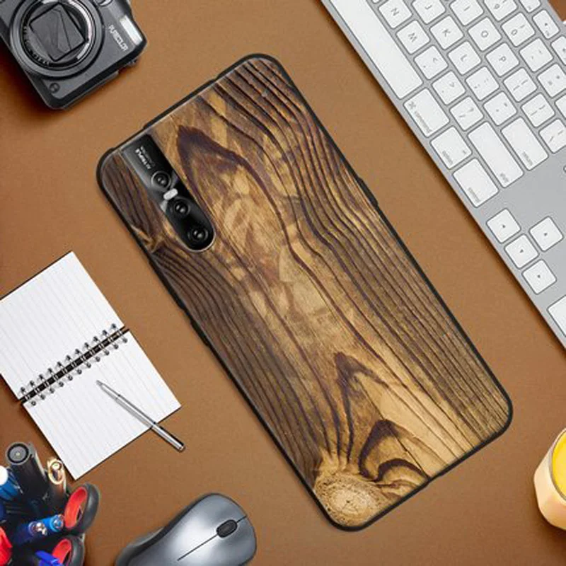 For Vivo V15 Pro Case Wood Stone pattern style Full Protect Cover For Vivo V15Pro phone Cases VivoV15Pro shell V 15 pro coque