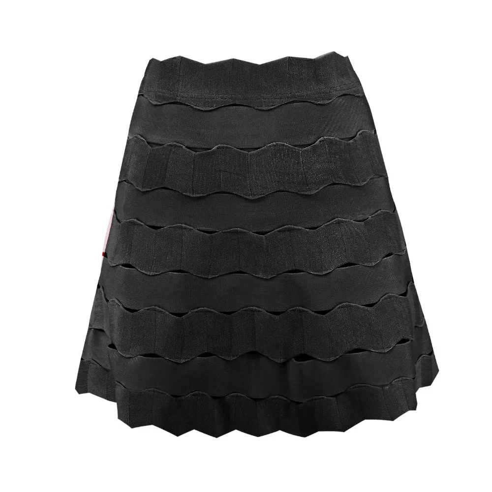 Женская летняя стильная Сексуальная Черно-розовая синяя повязная юбка трикотажная Милая дизайнерская юбка-карандаш