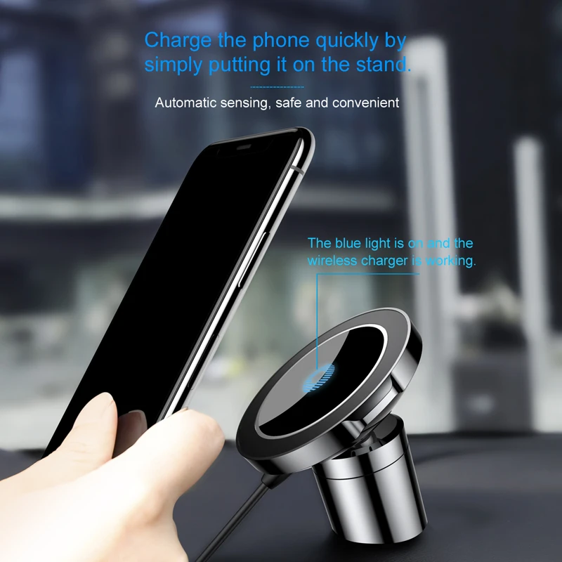 Cargador inalámbrico magnético Baseus para iPhone 11 Pro Max X Samsung S9 Note carga rápida soporte