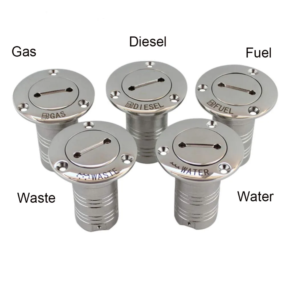 Stainless Boat Waste Tank Deck Fill port w// key 2”
