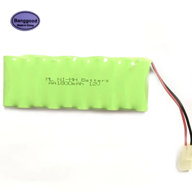 Brand New 12V 1800mAh 10x AA Ni-MH RC Rechargeable Battery Pack for Helicopter Robot Car Toys with Tamiya Connector Plug | Электроника