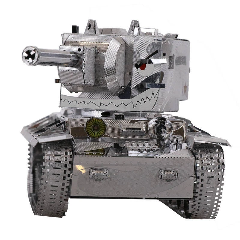 Russia KV2 Tank Fun 3d Metal Diy Miniature Model Kits Puzzle Toys Children Educational Boy Splicing Science Hobby Building