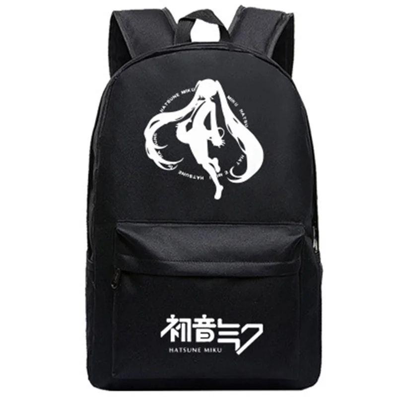 Hatsune рюкзак с Miku аниме-сумки для школьников школьные сумки для мальчиков и девочек рюкзак для путешествий сумка для ноутбука Mochila - Цвет: 010
