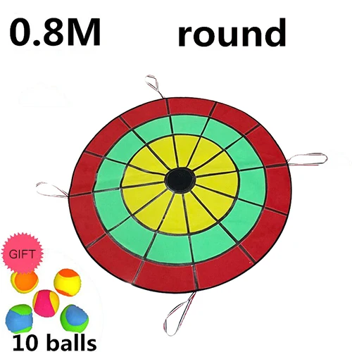 Детский дротик доска Детский сад метательный липкий шар мишень Магнитная Дротика доска Детский сад спортивная игра в помещении детские игрушки RZ1023 - Цвет: 0.8M round red
