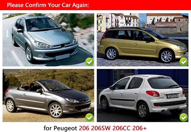 Для peugeot 206 внутренняя ручка двери интимные аксессуары 206SW 206CC 206+ Запчасти для авто стайлинга автомобилей