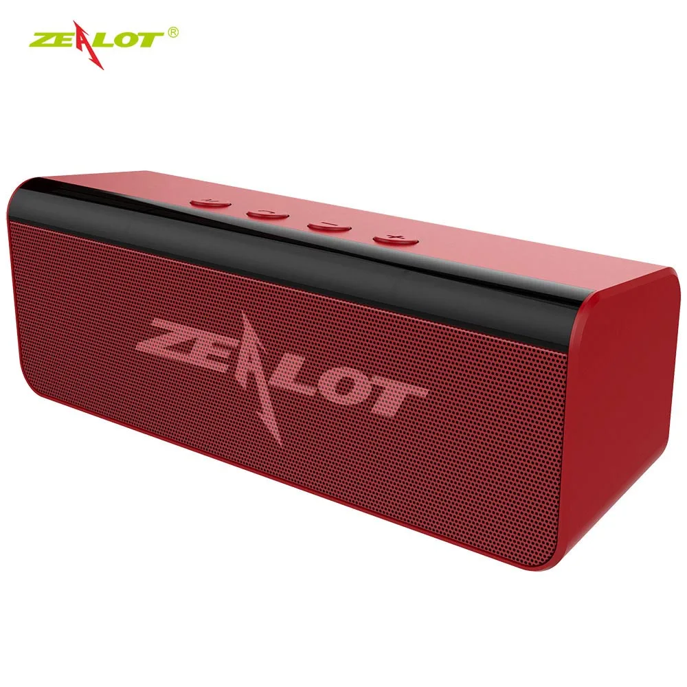 ZEALOT портативный Bluetooth динамик беспроводной громкоговоритель звук системы 10 Вт стерео музыка объемный Настольный динамик