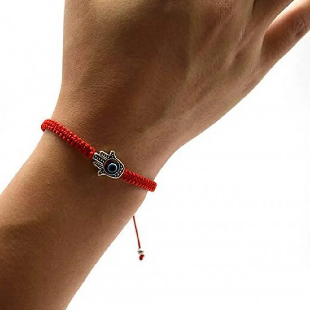 

Handmade Braided Rope Bracelets Red Thread Blue Eye Charm Bracelets Bring You Lucky Peaceful Bracelets Adjustable Length