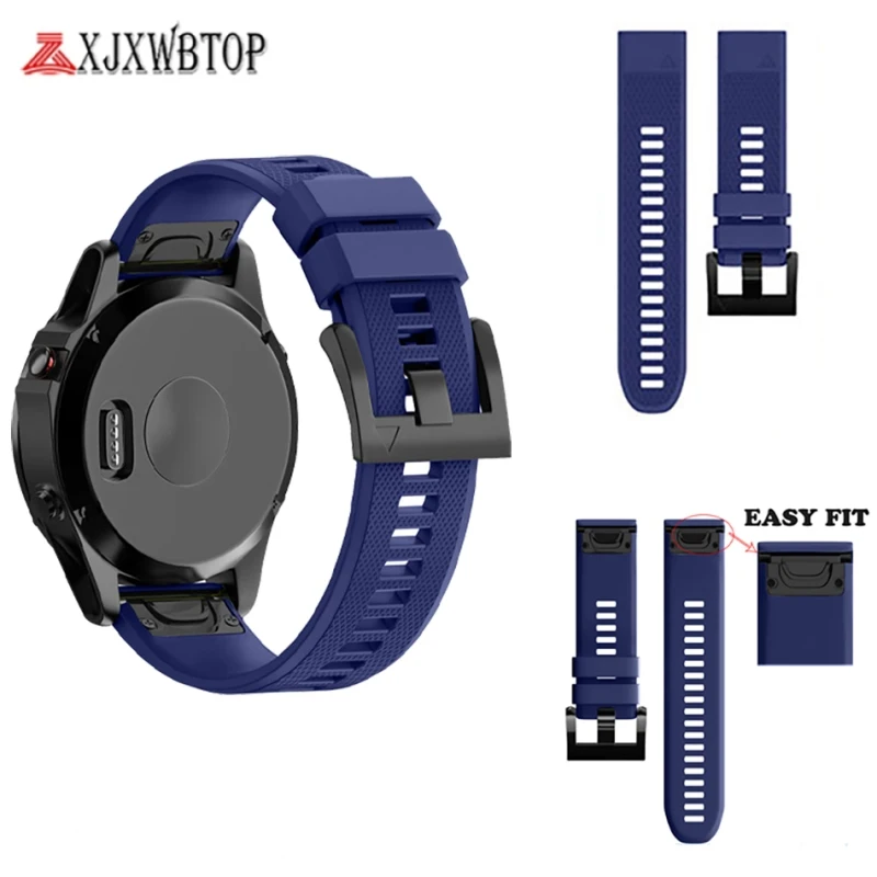 22 мм 26 быстросъемный силиконовый ремешок для Garmin Fenix 5 5plus 5X 5xplus часов 3 HR SmartWatch |