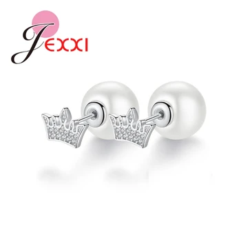 

Sterling 925 Sterling Silver Star Pearl Stud Earrings Casual Stylish Fashion Birthday Wedding Anniversary Gifts For Women Female