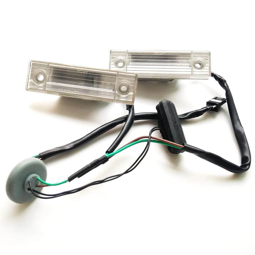 

white led License Plate Light with trunk button boot release switch rear door handle opener For Chevrolet Cruze DC 12V 5W