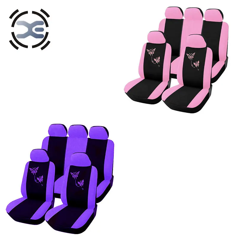 5 Seats Butterfly Pattern Cloth Art Car Seat Cover Universal Fit Most Protector Automobiles Interior Accessories T163 | Автомобили и