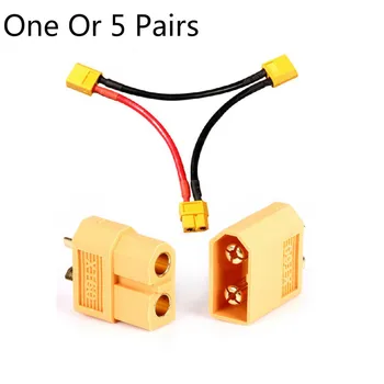 

One Or 5 Pairs XT60 XT-60 XT 60 Plug Male Female Bullet Connectors Plugs For RC Lipo Battery High Quality