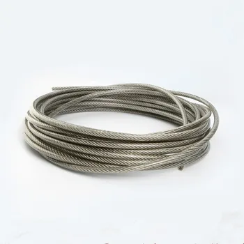 

China supplier 6mm thick thin flexible stainless steel 304 wire rope,7 x7