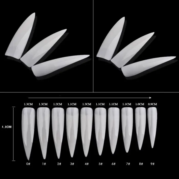 Новые 500 шт прозрачные натуральные белые УФ-гель для ногтей, накладные аксессуары для дизайна ногтей во французском стиле@ ME88