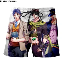PLstar Cosmos летние новые мужские пляжные шорты, Необычные приключения Джоджо, повседневные шорты с 3D принтом, мужские Качественные короткие брюки