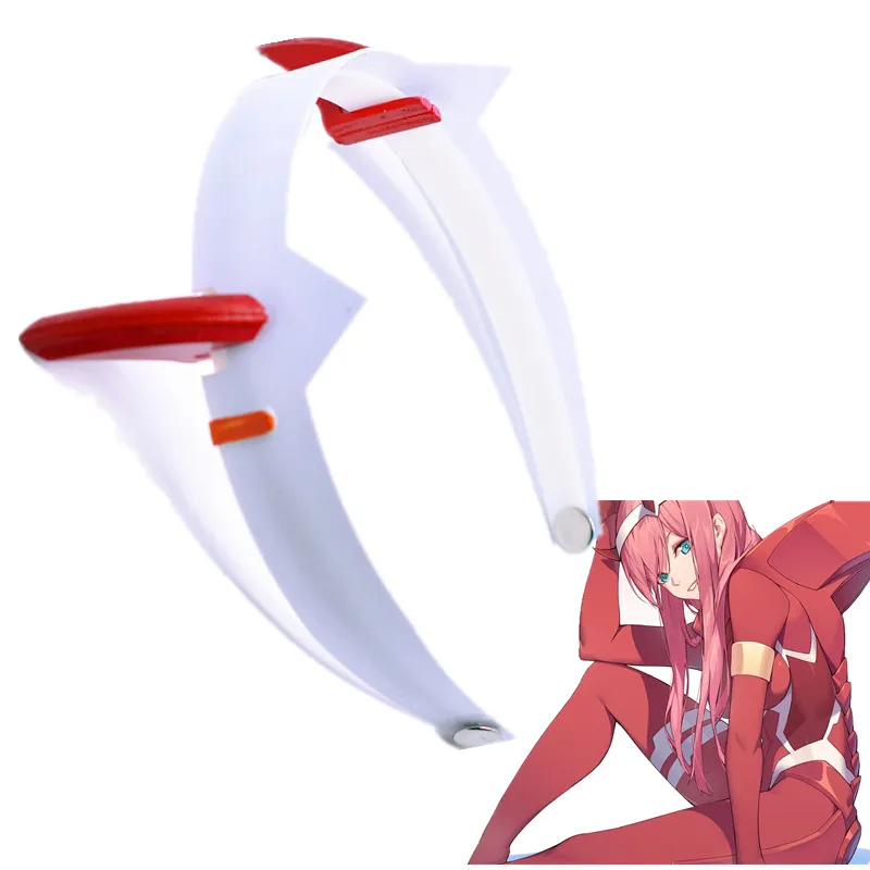 Аниме DARLING in the FRANXX zero two головные уборы аксессуары для косплея повязка на голову Devil Horn 02 повязка на голову реквизит для Хэллоуина