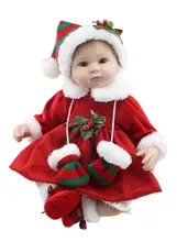 Merry Christmas Gift 17inch About 42cm Real Baby Dolls For Sale With Christmas Style Clothes Hot Welocme Bebe Meninas Brinquedos