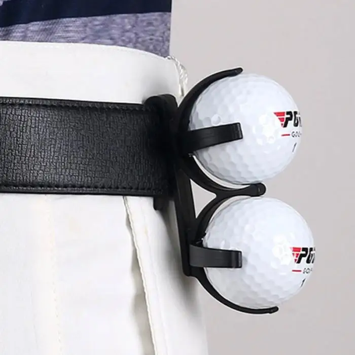Высококачественный пластиковый вращающийся гольф тренировочный мяч держатель висячий зажим для 2 шариков для гольфа начальное обучение