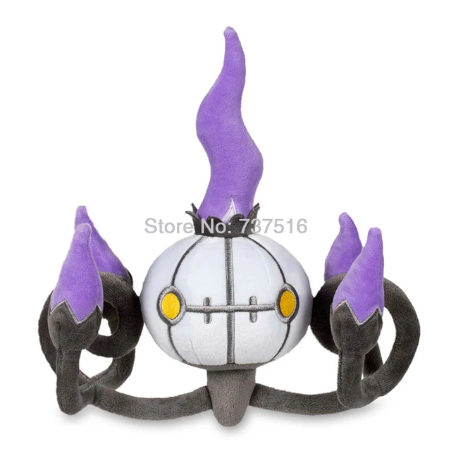 Special Offers New Anime Black & white Crystal Lamp Fire Spirit Spooky Purple Flames Chandelure Plush Stuffed Doll Soft Toys 10 inches