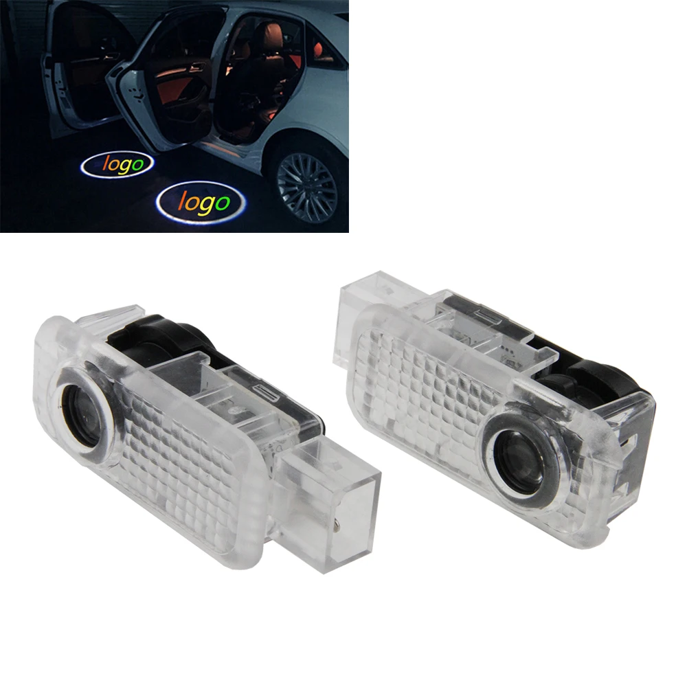 2 Pcs Led Car Door Projector Lights Auto Courtesy Logo Shadow