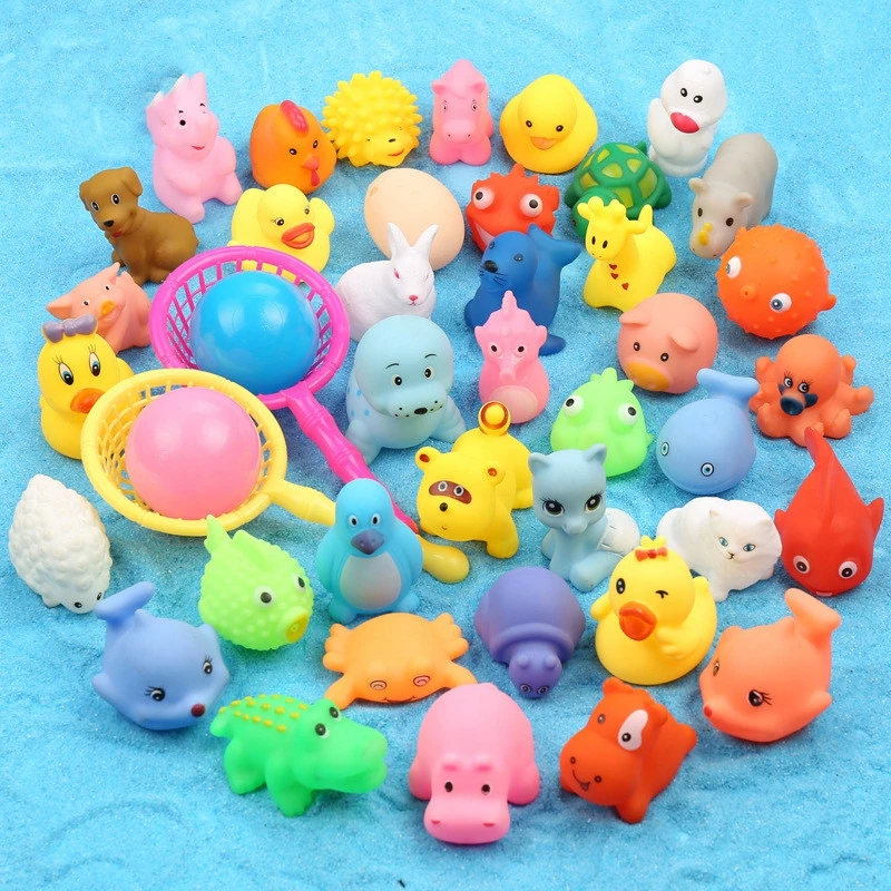 

Kawaii Floating Beach Toy Bathroom Cartoon Bathing Baby Toy Little Yellow Duck Rubber Small Yellow Duck Animal Cute Funny Animal