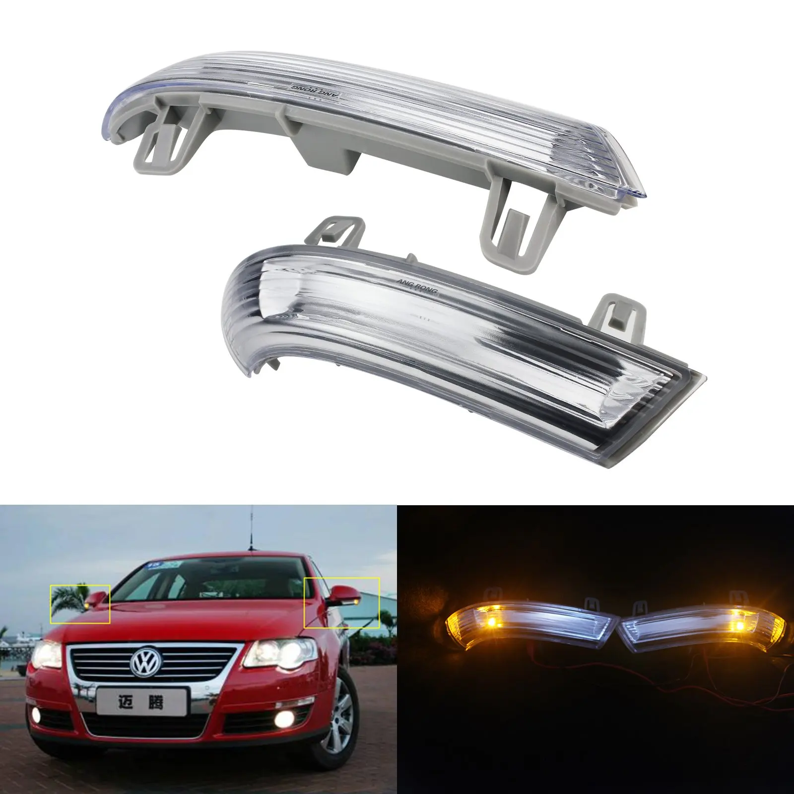 ANGRONG 2x переднее крыло зеркало поворотный сигнал лампы для VW MK5 Golf Passat EOS Jetta