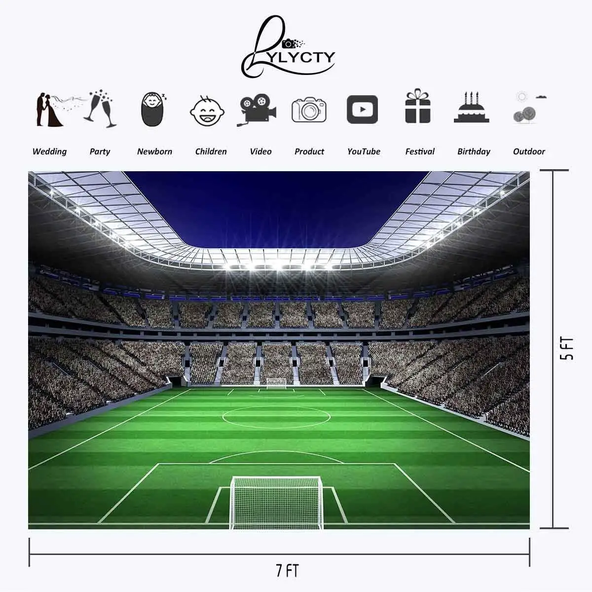7x5ft футбольное поле фон роскошный футбольный зеленый ярд спортивный стиль для