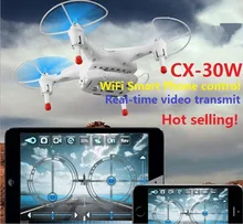 Free Shipping 2014 New arrival CX30W MINI Drone 2.4G RC drone FPV iphone controll with Camera in-built RC WIFI quadcopter 6-axis
