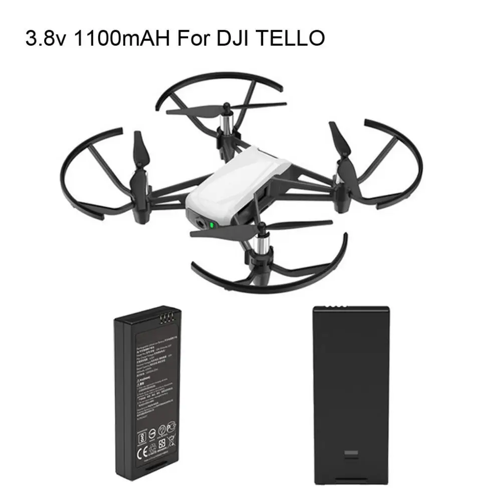 Для DJI Tello Quadcopter Drone интеллектуальная летная батарея 1100 мАч 3 8 в аксессуары для