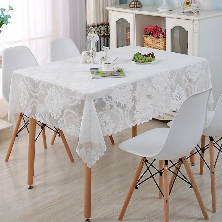 

Modern White Tablecloth Minimalist Rectangle/square Fabric Fresh Tea Table Small Round Square Literary Lace Cloth Wedding Decor