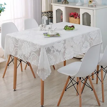 

Modern White Tablecloth Minimalist Rectangle/square Fabric Fresh Tea Table Small Round Square Literary Lace Cloth Wedding Decor