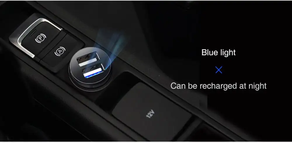 Lenovo HC11 Mini Portable Dual USB Ports Car Charger- Black