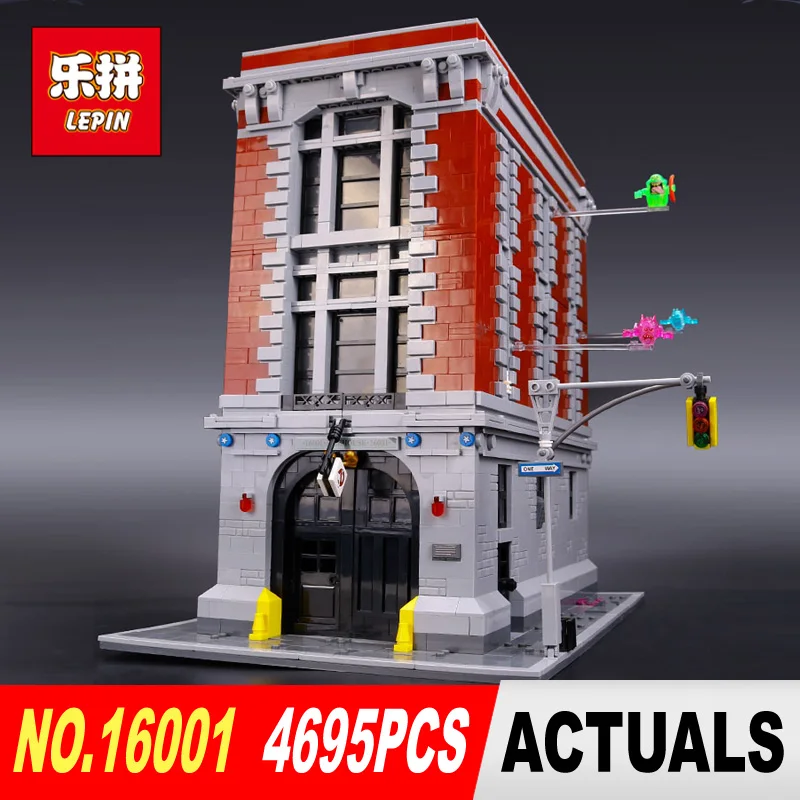 

DHL Free shipping LEPIN 16001 4695Pcs Ghostbusters Firehouse Headquarters Model Building Kits Model set brin quedos 75827