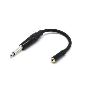 

Golden Plated 3.5mm MONO 1/8" Audio Female to 6.35mm 1/4" Male Jack Converter Cable Adapter SGA998