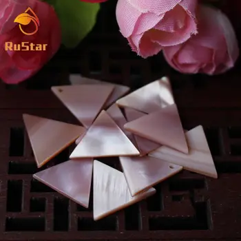 

50pcs/lot 15mm Natural Pink Triangle Mother of Pearl shell for DIY Jewelry Triangle MOP Pearl shell For Earrings